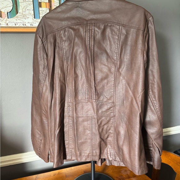 Brown Leather Jacket - Picture 3 of 5